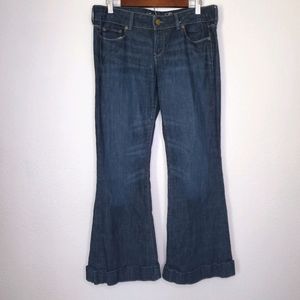 American Eagle Wide Leg Jeans Cuffed Trouser